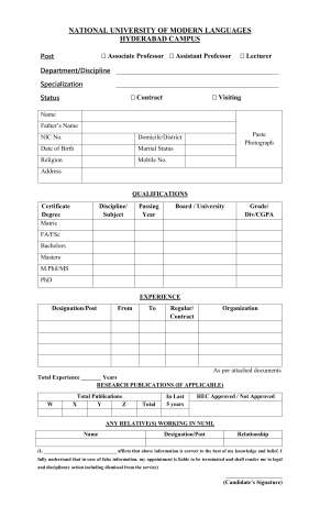 Lecturer (Computer Science) @ NUML University, Hyderabad Campus