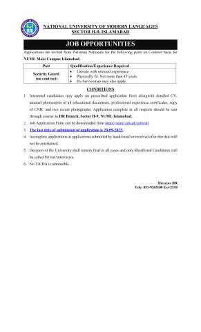 Thumbnail of Security Guard @ NUML Main Campus Islamabad