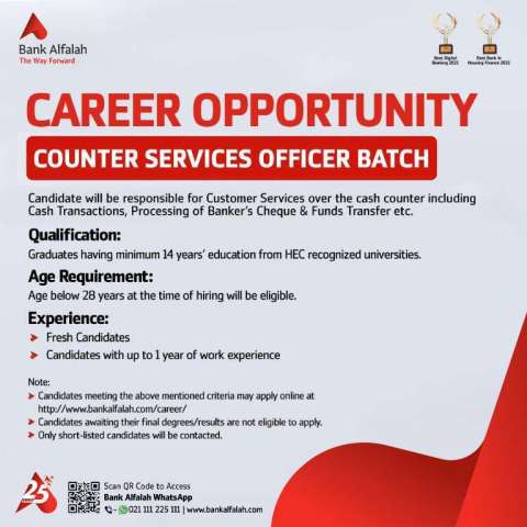 Counter Services Officer Batch
