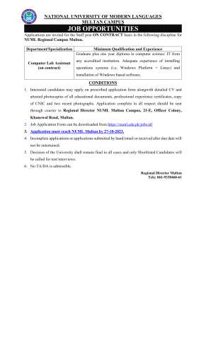 Computer Lab Assistant