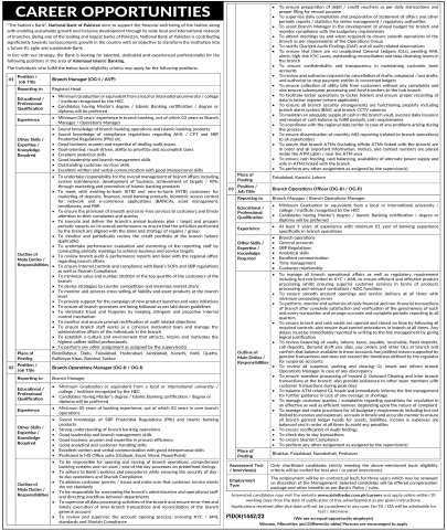 Branch Manager (OG-I / AVP)