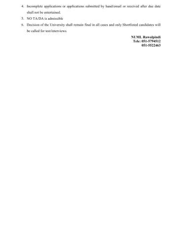 Associate Professor (Management Sciences) @ NUML Rawalpindi Branch