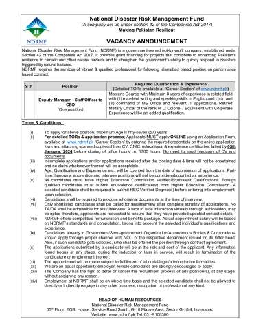 Deputy Manager – Staff Officer to CEO