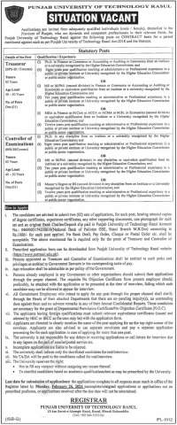 Treasurer (BPS-20)