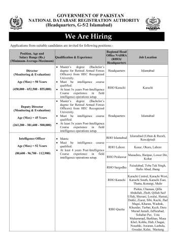 Director (Monitoring & Evaluation)