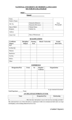 Exchange Supervisor @ NUML Main Campus Islamabad