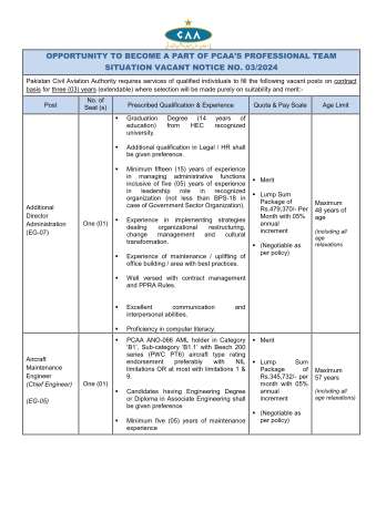 Additional Director Administration (EG-07)