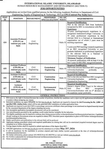 Associate Professor (CPS-IV) @ International Islamic University Islamabad IIUI