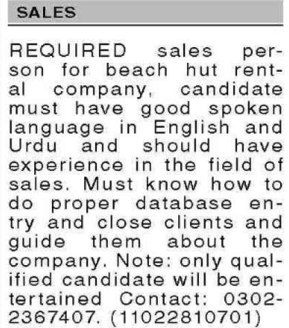 Sales Person