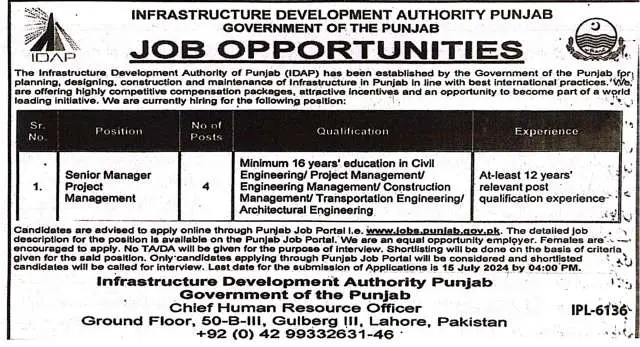 Senior Manager Project Management