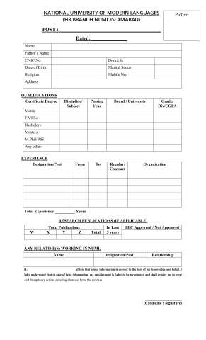 Assistant Executive Engineer (Civil) @ NUML Main Campus Islamabad