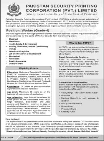 Worker - Quality Assurance (Grade-4)