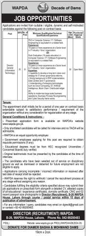 Director General (Information Technology) (BPS-20)