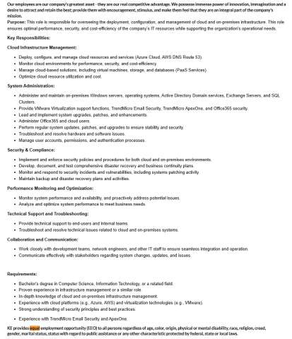 Deputy Manager IT Services