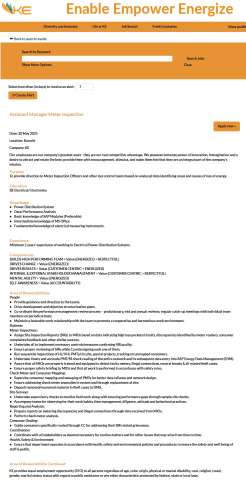 Assistant Manager Meter Inspection