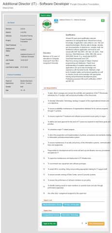 Additional Director (IT) - Software Developer