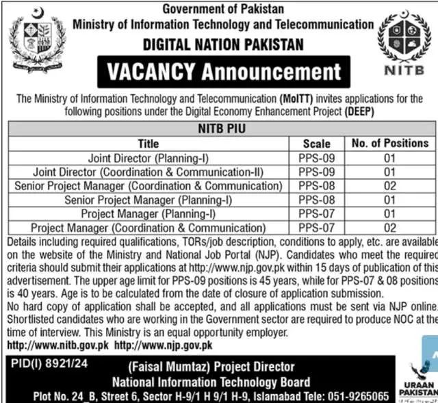 Senior Project Manager (Coordination & Communication) (PPS-08)