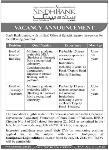 Head of Islamic Banking