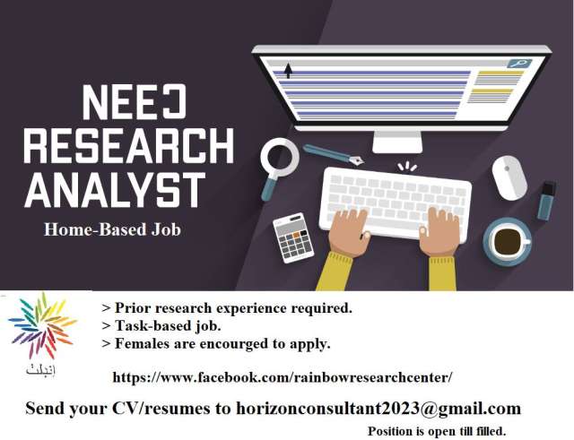 Research Analyst (Home Based Job)