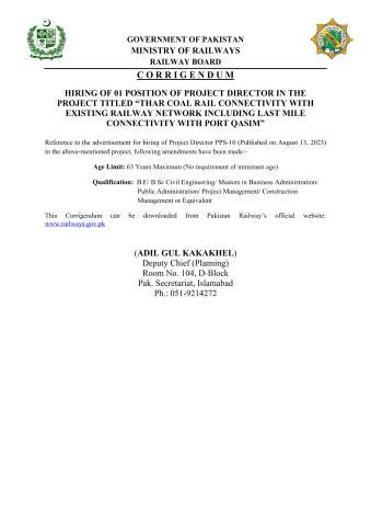 Project Director (PPS-10)